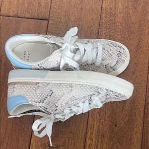 a new day White and Blue Athletic Shoes